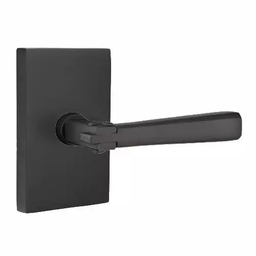flat black door levers