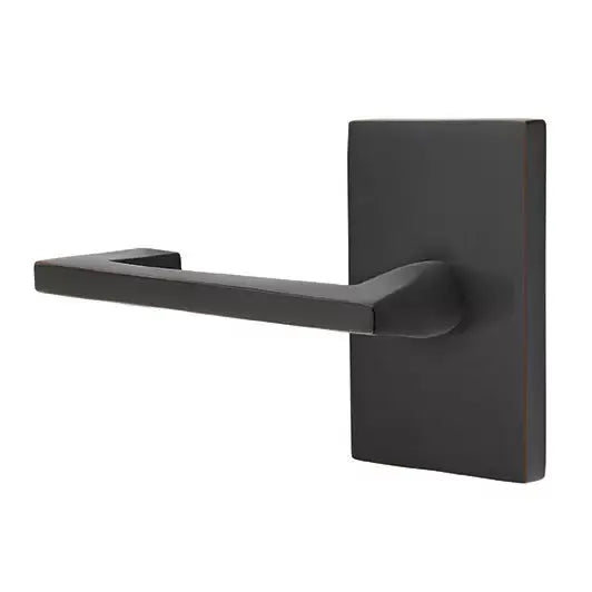Emtek Argos Door Lever with Modern Rectangular Rose by Emtek