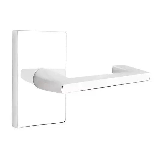 Emtek Argos Door Lever with Modern Rectangular Rose by Emtek