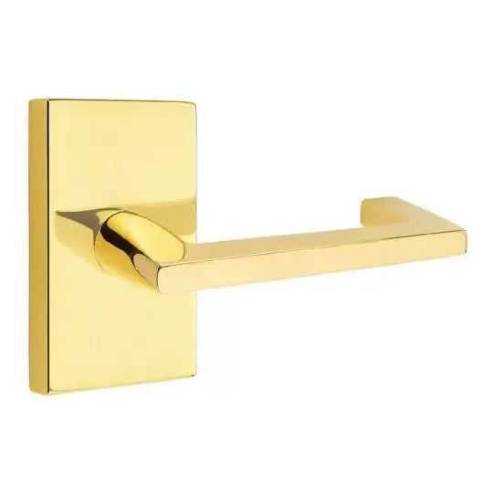 Emtek Argos Door Lever with Modern Rectangular Rose by Emtek