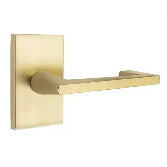 Emtek Argos Door Lever with Modern Rectangular Rose by Emtek