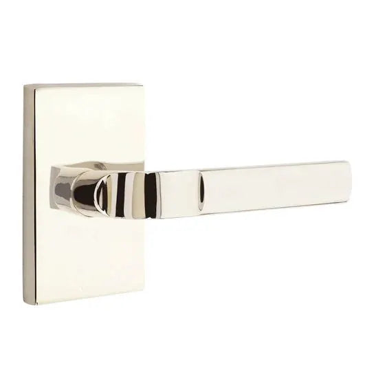 Emtek Aston Lever with Modern Rectangular Rose by Emtek