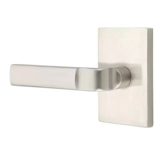 Emtek Aston Lever with Modern Rectangular Rose by Emtek