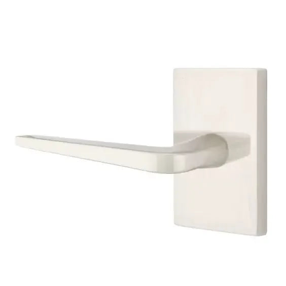 Emtek Athena Door Lever with Modern Rectangular Rose by Emtek