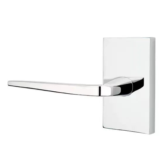 Emtek Athena Door Lever with Modern Rectangular Rose by Emtek