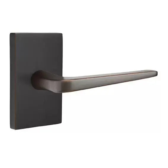 Emtek Athena Door Lever with Modern Rectangular Rose by Emtek
