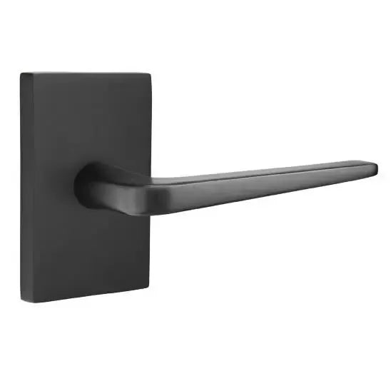 Emtek Athena Door Lever with Modern Rectangular Rose by Emtek