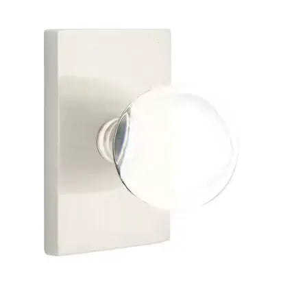 Emtek Bristol Door Knob with Modern Rectangular Rose by Emtek