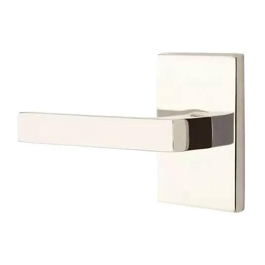 Emtek Dumont Lever with Modern Rectangular Rose by Emtek