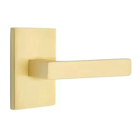 Emtek Dumont Lever with Modern Rectangular Rose by Emtek