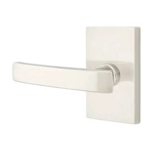 Emtek Geneva Door Lever with Modern Rectangular Rose by Emtek