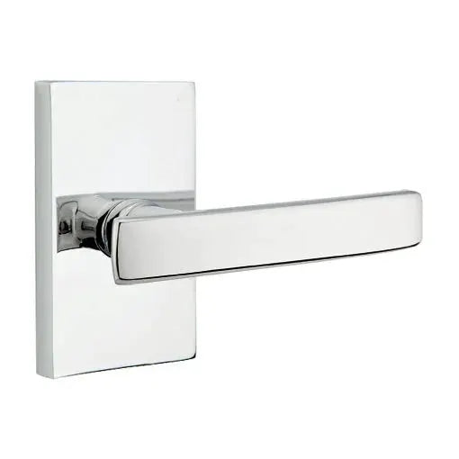 Emtek Geneva Door Lever with Modern Rectangular Rose by Emtek
