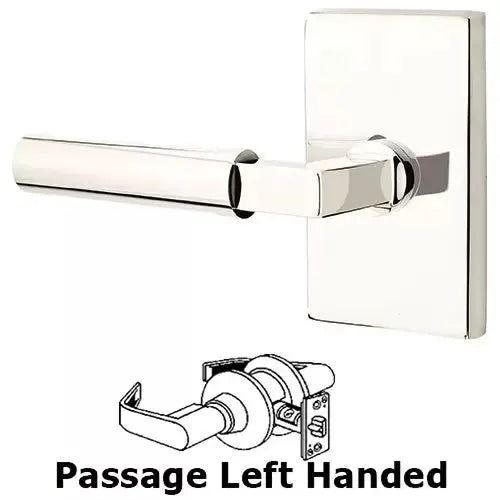Emtek Hercules Door Lever with Modern Rectangular Rose by Emtek