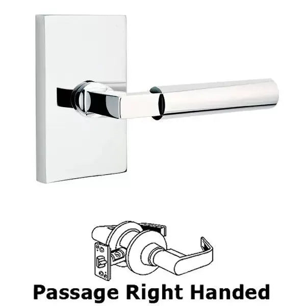 Emtek Hercules Door Lever with Modern Rectangular Rose by Emtek
