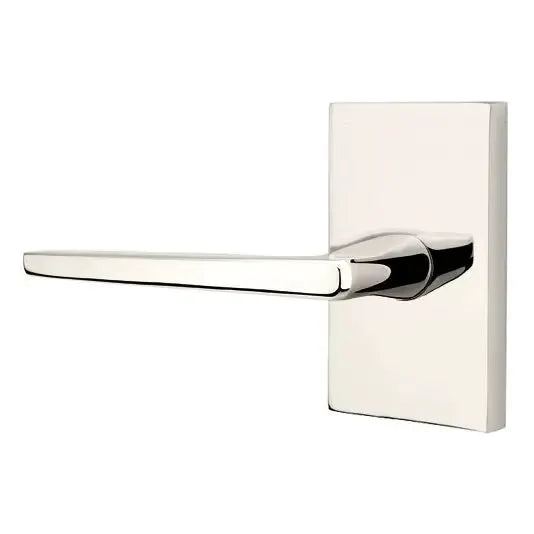 Emtek Hermes Door Lever with Modern Rectangular Rose by Emtek