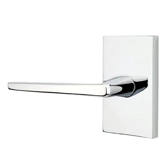 Emtek Hermes Door Lever with Modern Rectangular Rose by Emtek