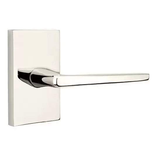 Emtek Hermes Door Lever with Modern Rectangular Rose by Emtek