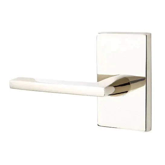 Emtek Helios Door Lever with Modern Rectangular Rose by Emtek