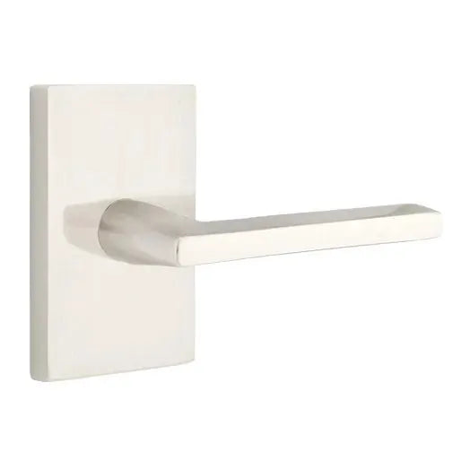 Emtek Helios Door Lever with Modern Rectangular Rose by Emtek