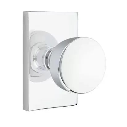 Emtek Laurent Door Knob and Modern Rectangular Rose by Emtek