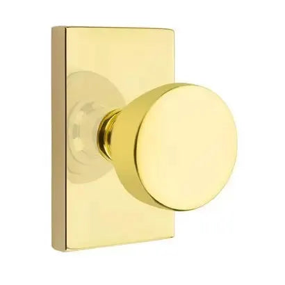 Emtek Laurent Door Knob and Modern Rectangular Rose by Emtek