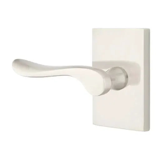 Emtek Luzern Door Lever with Modern Rectangular Rose by Emtek