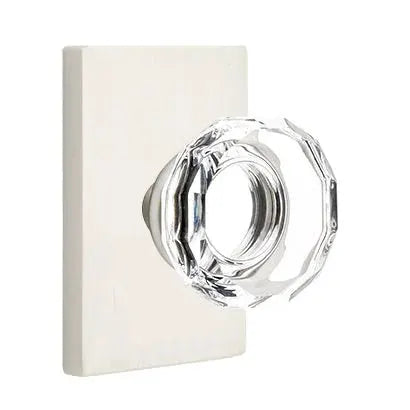 Emtek Lowell Door Knob with Modern Rectangular Rose by Emtek