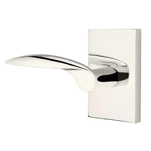 Emtek Mercury Door Lever with Modern Rectangular Rose by Emtek