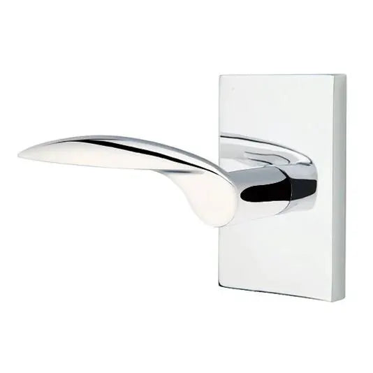 Emtek Mercury Door Lever with Modern Rectangular Rose by Emtek