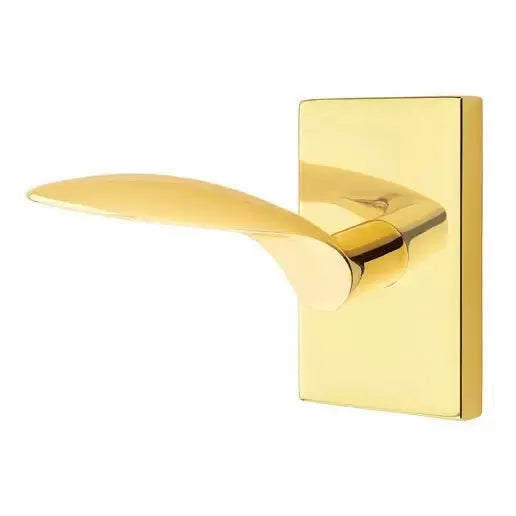 Emtek Mercury Door Lever with Modern Rectangular Rose by Emtek
