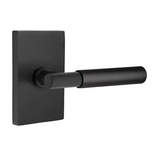 Emtek Myles Lever with Modern Rectangular Rose by Emtek