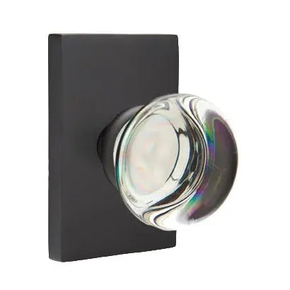 Emtek Providence Door Knob with Modern Rectangular Rose by Emtek