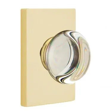 Emtek Providence Door Knob with Modern Rectangular Rose by Emtek