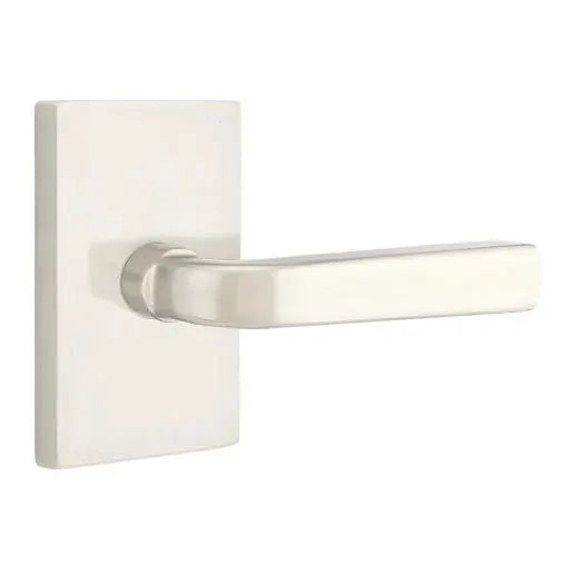 Emtek Sion Door Lever with Modern Rectangular Rose by Emtek