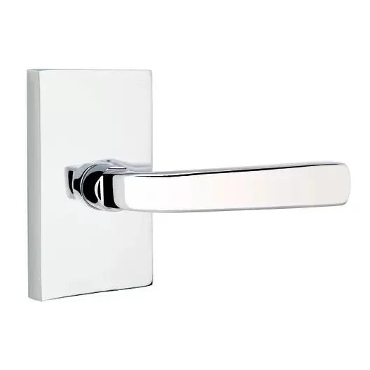 Emtek Sion Door Lever with Modern Rectangular Rose by Emtek