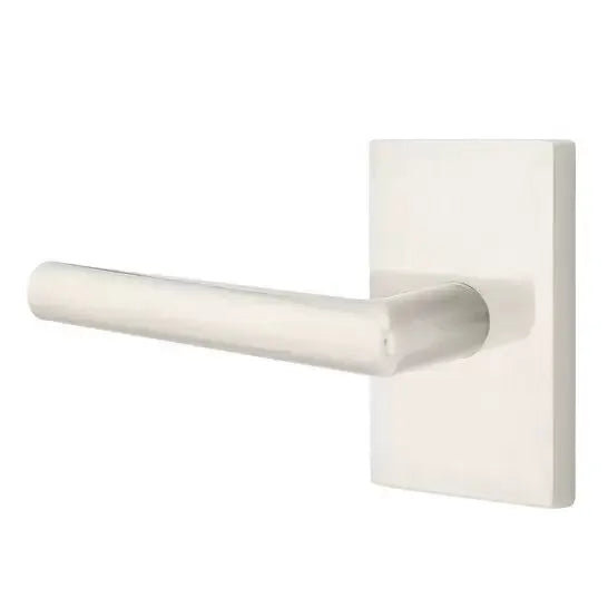 Emtek Stuttgart Door Lever with Modern Rectangular Rose by Emtek