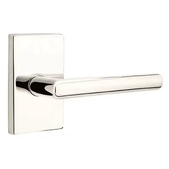 Emtek Stuttgart Door Lever with Modern Rectangular Rose by Emtek