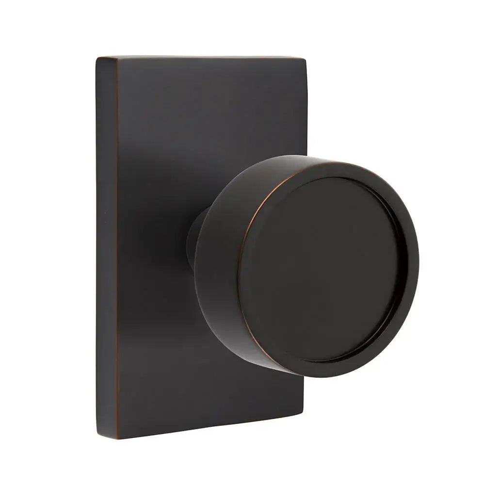 Emtek Verve Door Knob with Modern Rectangular Rose by Emtek