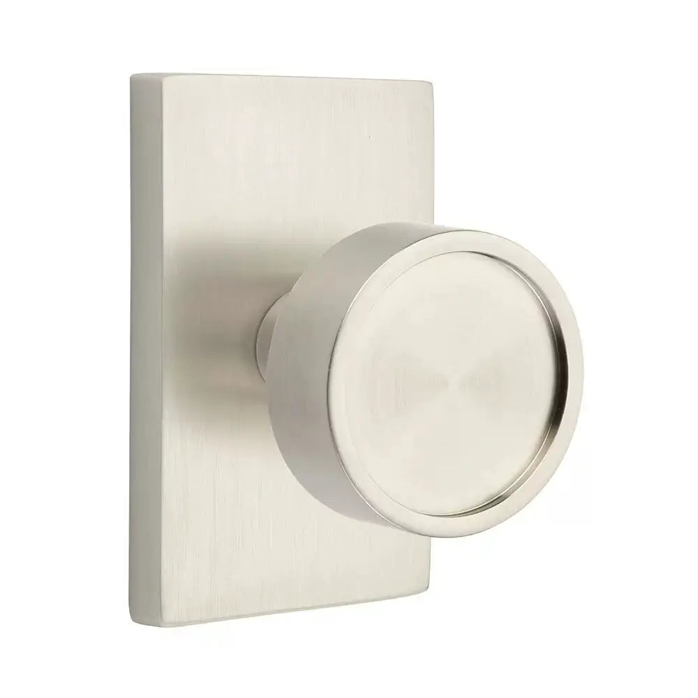 Emtek Verve Door Knob with Modern Rectangular Rose by Emtek