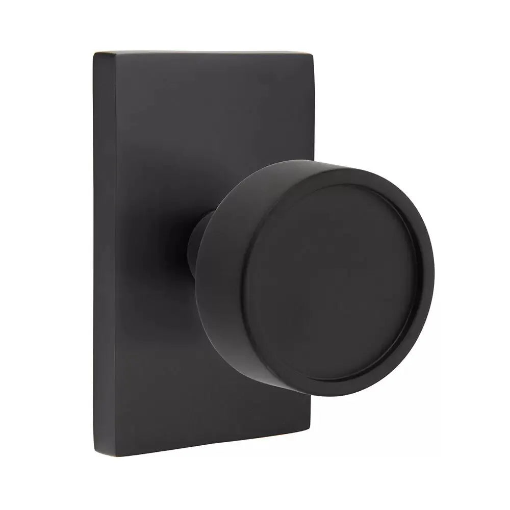 Emtek Verve Door Knob with Modern Rectangular Rose by Emtek