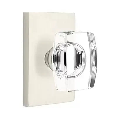 Emtek Windsor Door Knob with Modern Rectangular Rose by Emtek