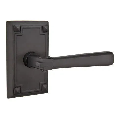 Emtek Arts and Crafts Door Lever with Arts and Crafts Rose by Emtek