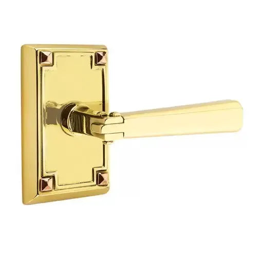 Emtek Arts and Crafts Door Lever with Arts and Crafts Rose by Emtek