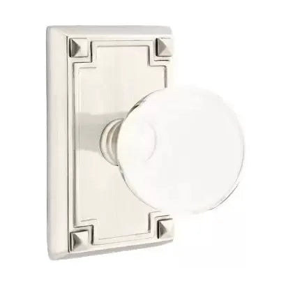 Emtek Bristol Door Knob with Arts and Crafts Rectangular Rose by Emtek