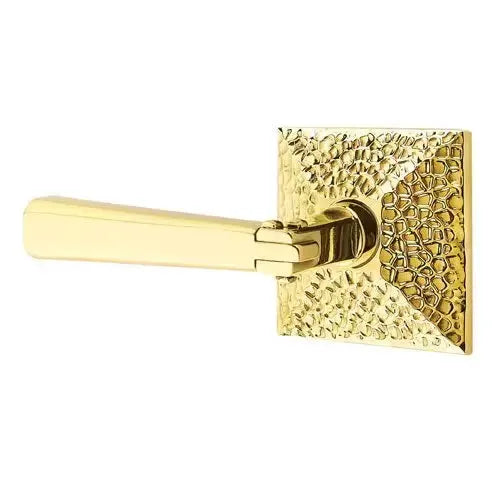 Emtek Arts and Crafts Door Lever with Hammered Rose by Emtek