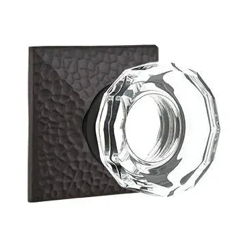 Emtek Lowell Door Knob with Hammered Rose by Emtek