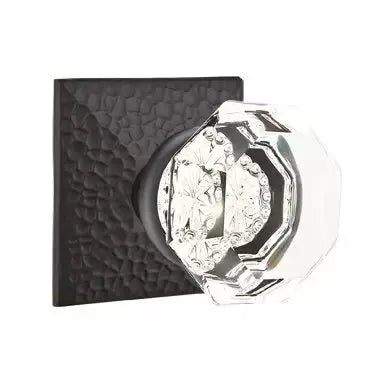 Emtek Old Town Door Knob with Hammered Rose by Emtek