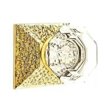 Emtek Old Town Door Knob with Hammered Rose by Emtek