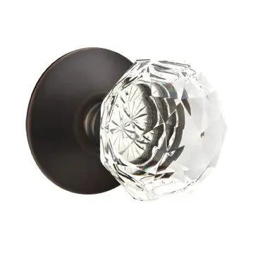 Emtek Diamond Door Knob with Modern Rose