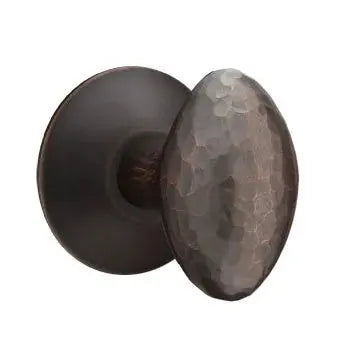 Emtek Hammered Egg Door Knob with Modern Rose by Emtek